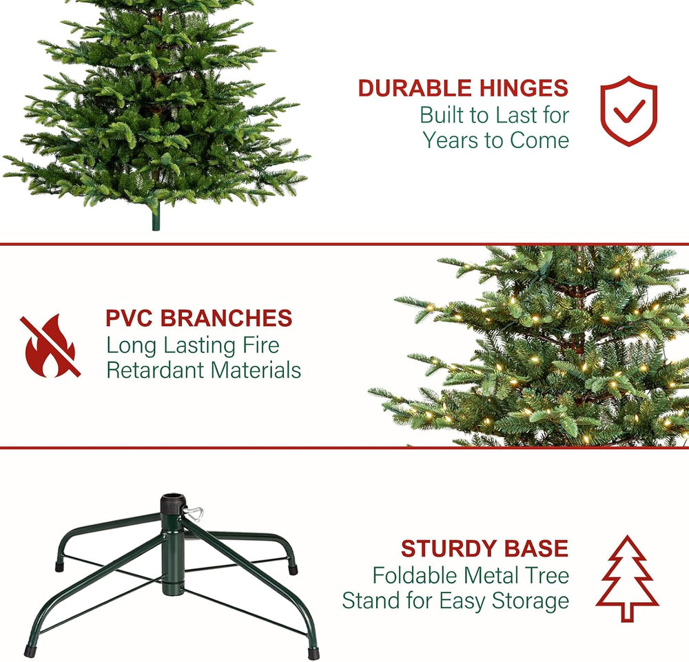 Hykolity 6 ft Prelit Sparse Christmas Tree with 330 Warm White LEDs