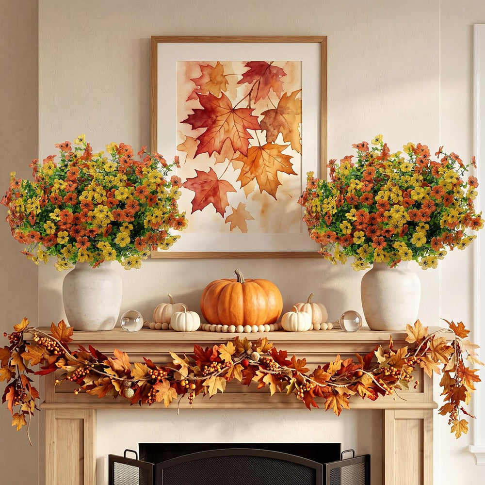 56 Bundles Fall Artificial Flowers for Outdoor Decoration