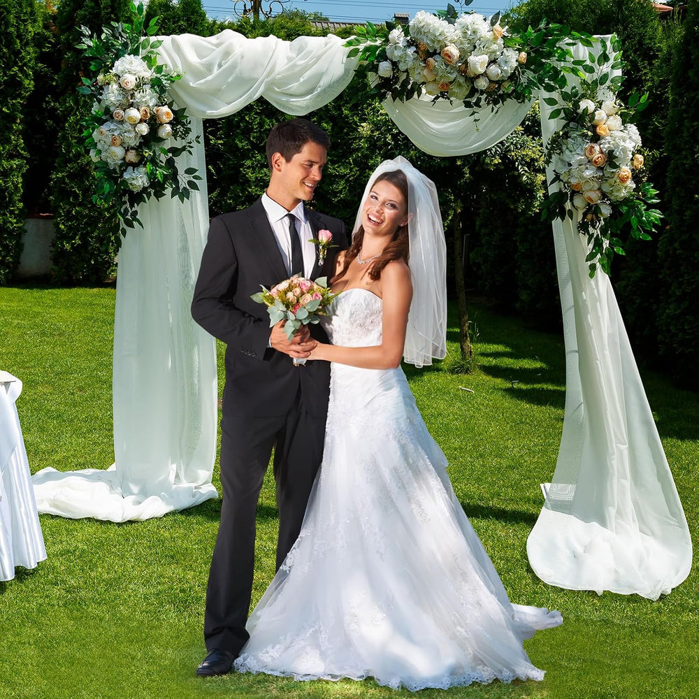 7.2FT Wooden Wedding Arch Square Wood Arches Arbor Backdrop Stand for Ceremon...