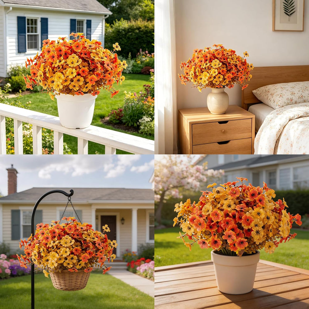 Cliselda 30 Bundles Artificial Fall Flowers for Outdoor Indoor Decoration