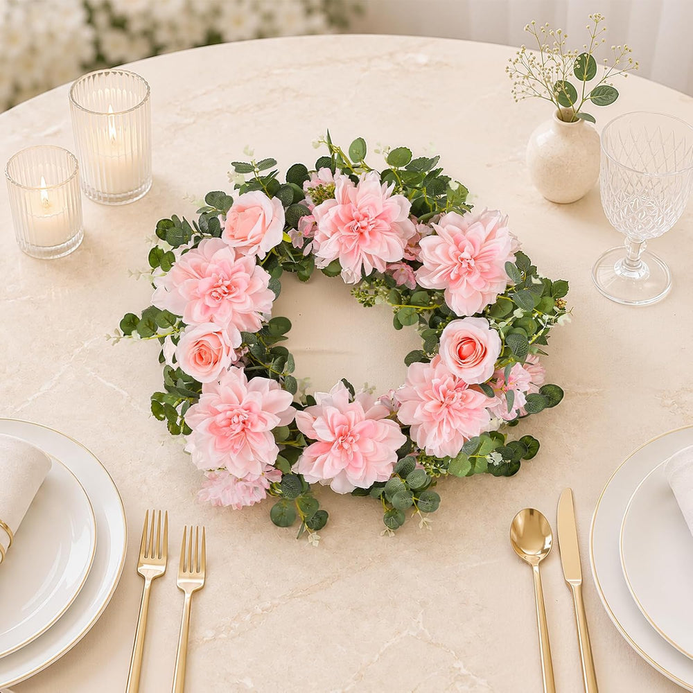 Findosom Total 12.4Ft Artificial Flowers Garlands for Decoration, Pink