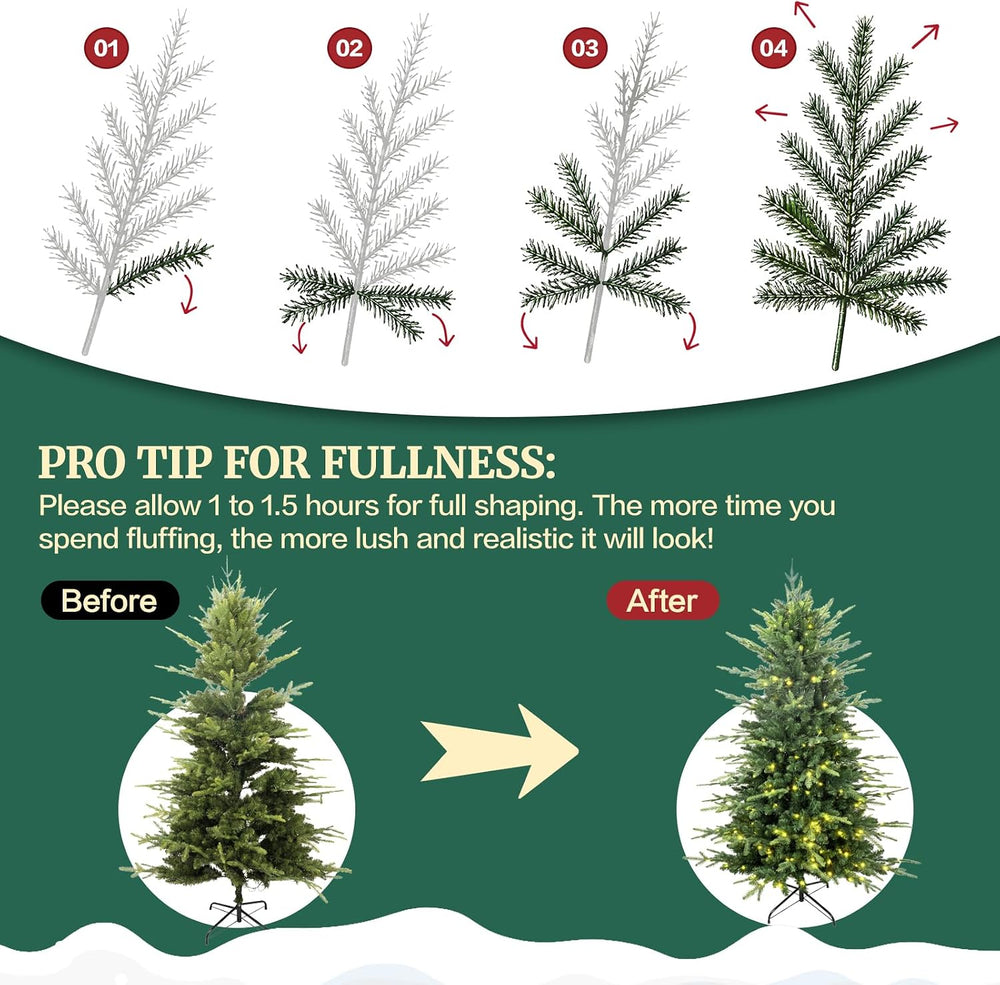5ft Pre-Lit Aspen Fir Artificial Christmas Tree