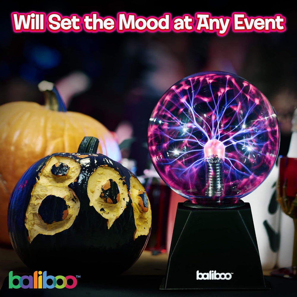 BALIBOO 8" Plasma Ball Light – 12V Power Adapter Plug Plasma Globe Lamp