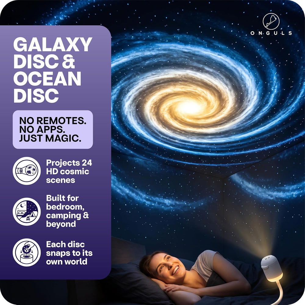 Galaxy Projector Night Light, Ocean Star Scene for Bedroom Wall and Ceiling