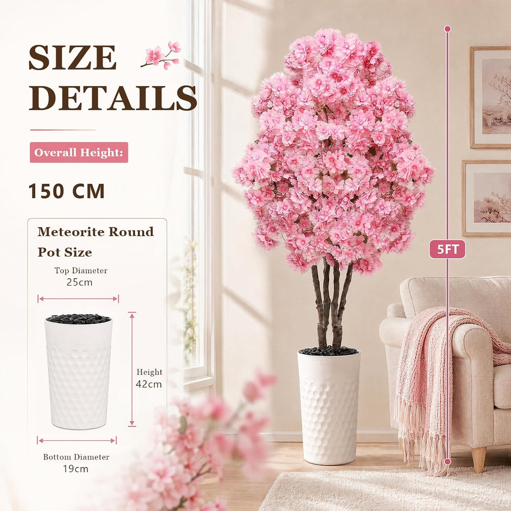 Artificial Cherry Blossom Tree 5FT - Fake Flower Tree Indoor Outdoor