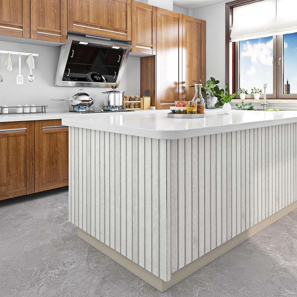 Livelynine 15.8x394 Beadboard Peel and Stick Wallpaper Removable Pre Pasted W...