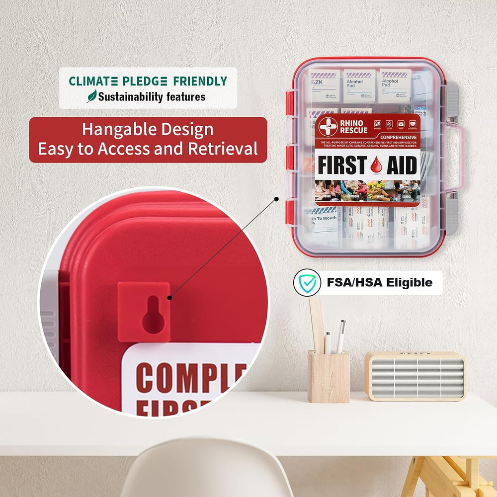 Rhino Rescue OSHA All-Purpose First Aid Kit, Home & Office Professional M...