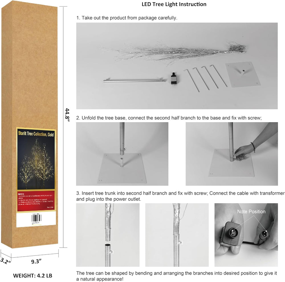 LIGHTSHARE Christmas Tree Combo Kit - Starlit Tree Collection with Angel Ligh...