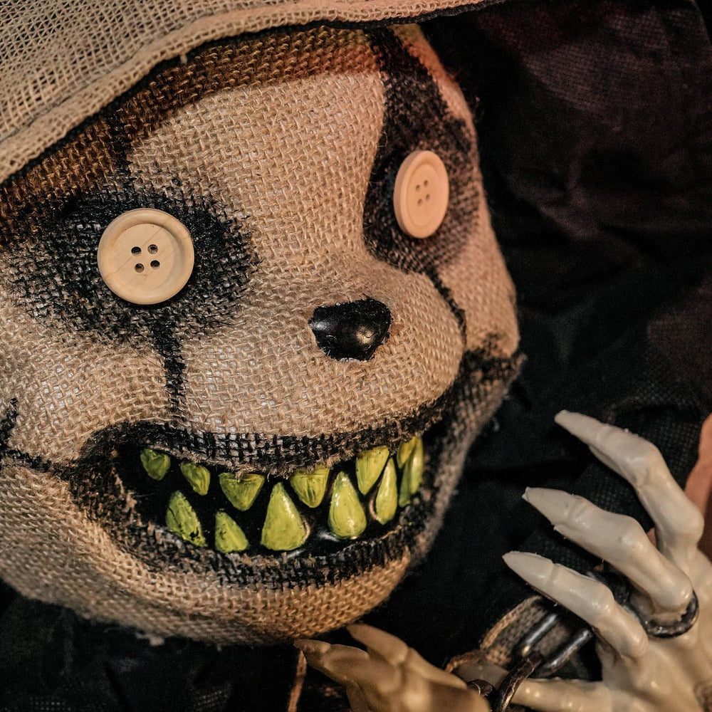 Haunted Hill Farm 3.3-Ft. Burlap Bear Halloween Animatronic