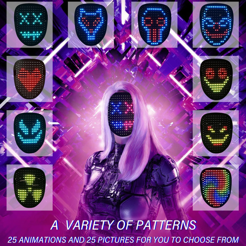 LED Mask Face-Transforming Light up Mask Cool Gifts for Boys