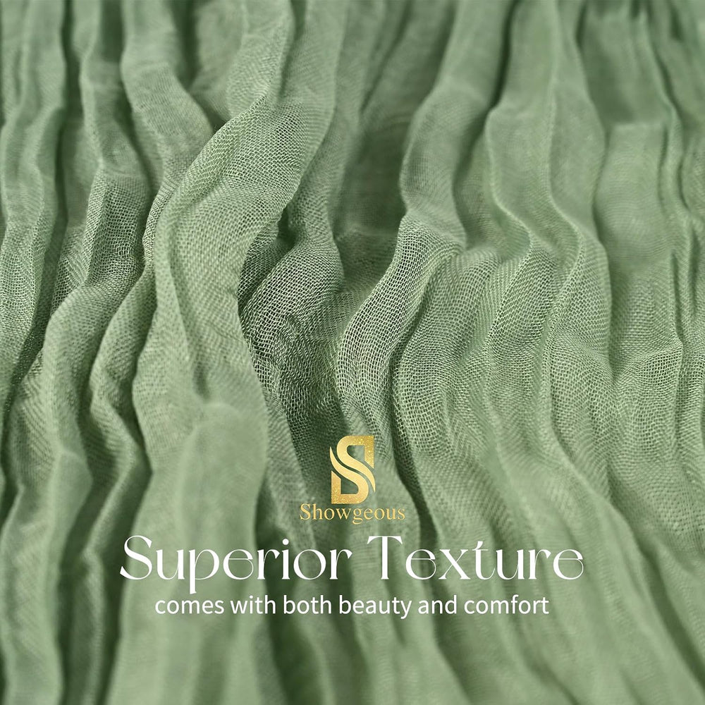 30 Pack Sage Green Cheesecloth Table Runner 17x108 Inches Boho Home Decor