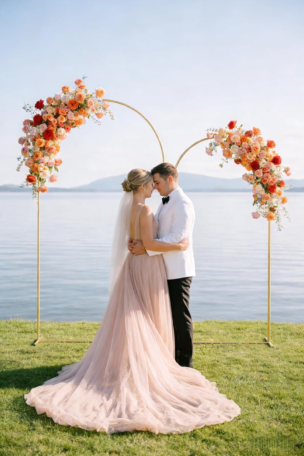 2 Pack Arch Backdrop Stand(7.2FT/6FT) Balloon Arch Stand