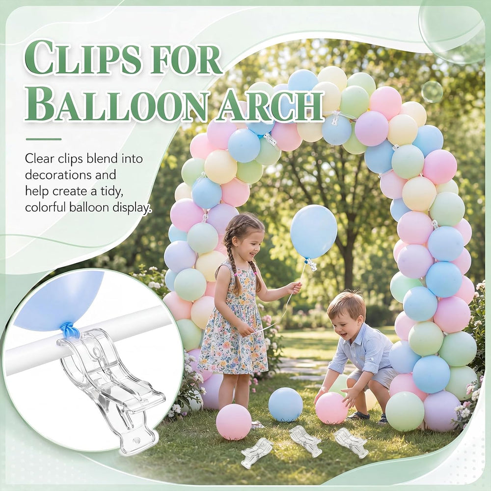 40 Pack 3.5 Inch Balloon Arch Clips 100 Pcs 260 Long Balloons Kit