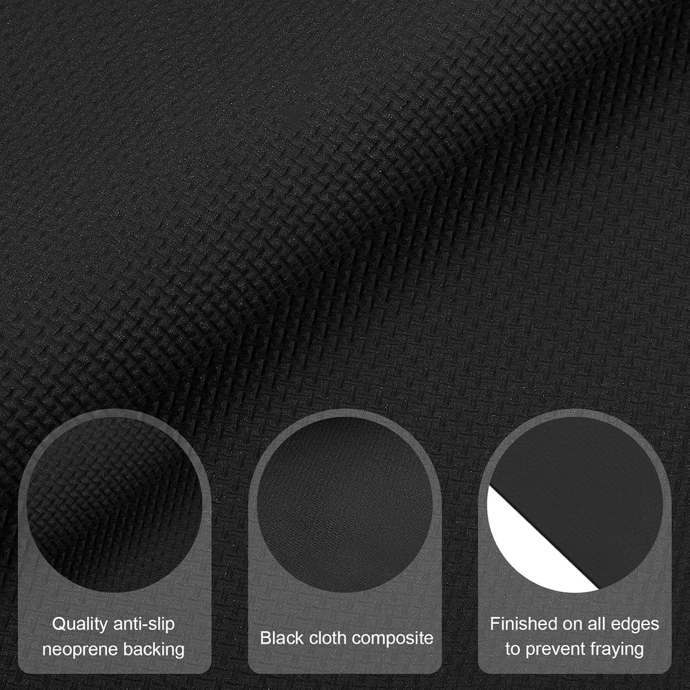 Boao 10 X 2.3 Ft Neoprene Carpet Runner Black, Non Slip Rubber Backed