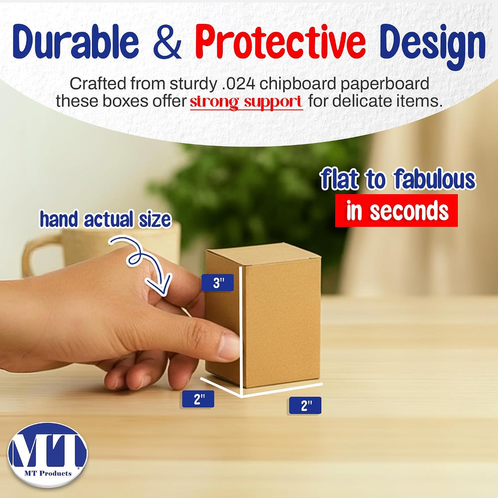 MT Products Tuck Top Kraft Paperboard Gift box 2" x 2" x 3" - ...