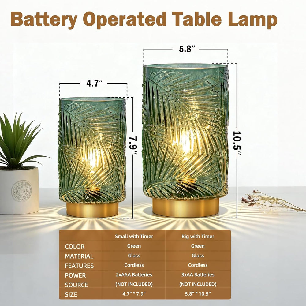 MJ PREMIER Battery Operated Lamp with Timer, Cordless Table Lamp Decorative