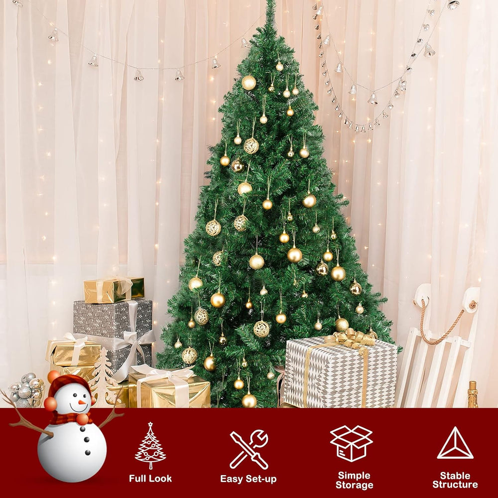 Bonnlo Upgraded Full 7 Feet Unlit Artificial Full 1100 Tips Branches Christma...