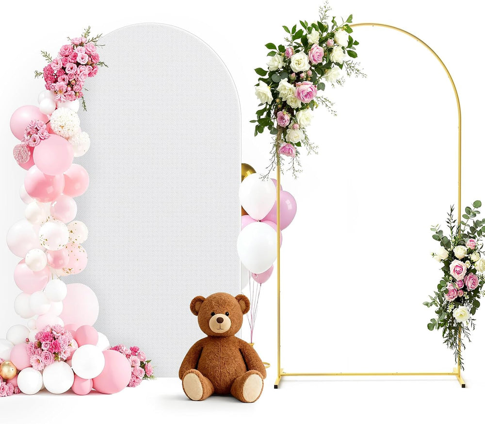 Pureegg Arch Backdrop Stand and Cover Set, Metal, 7.2 ft, White