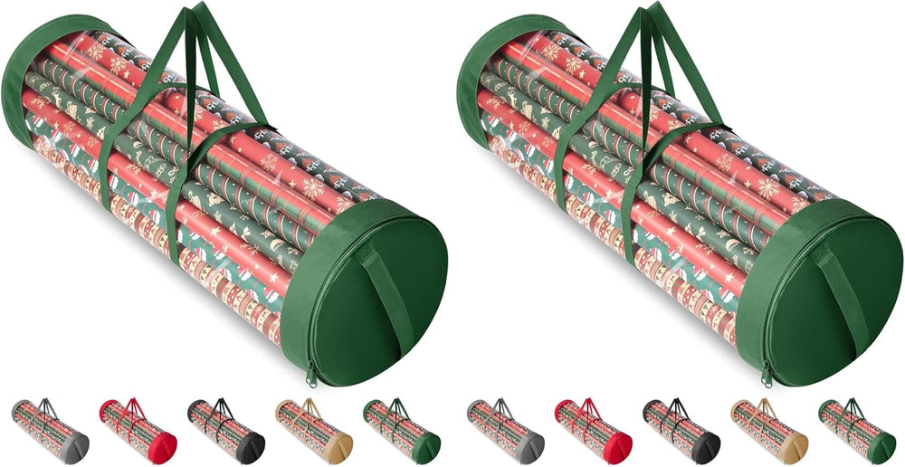 BALEINE Christmas Wrapping Paper Organizer Storage, 41" Gift Wrapping Pa...