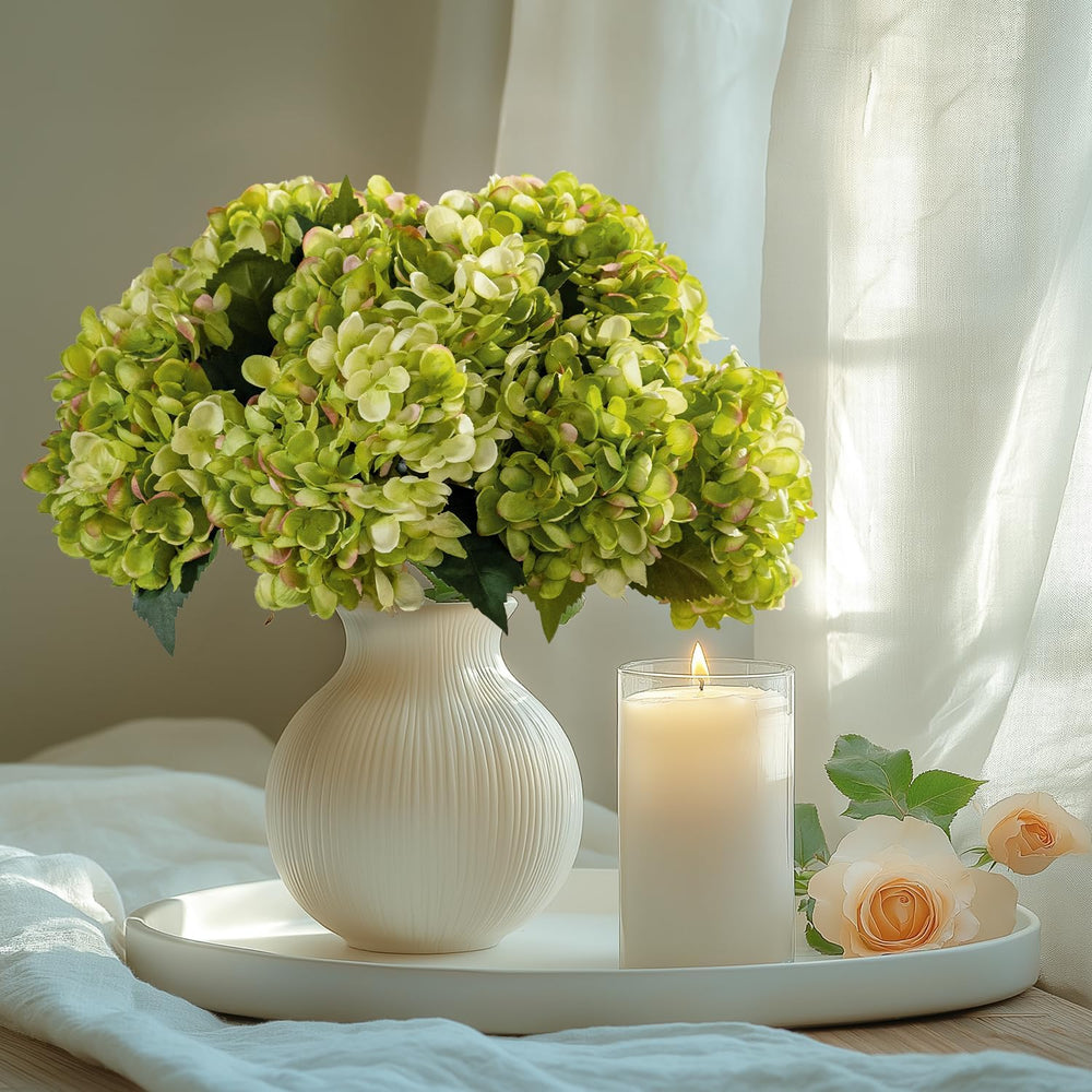 10PCS Faux Hydrangea Flower Hydrangea Artificial Flowers Hydrangea Bouquet Fa...