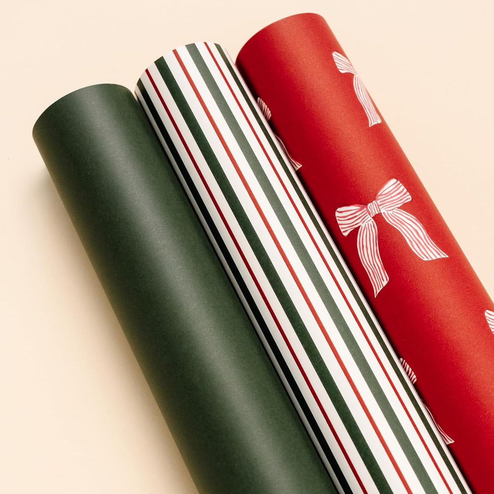 Merry Market Christmas Wrapping Paper Rolls, Premium Matte Gift Wrap, 30” x 1...