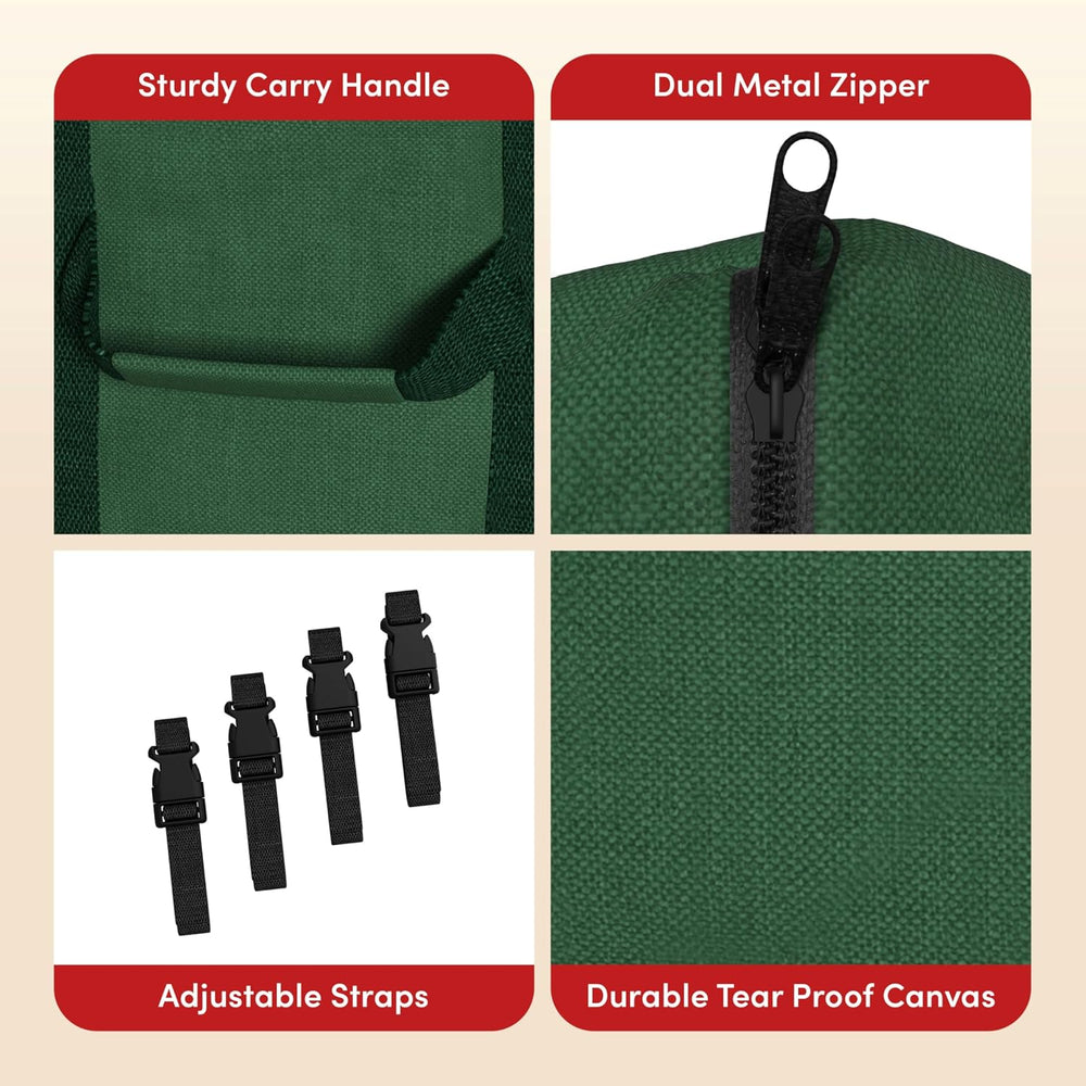 Elf Stor Christmas Tree Storage Bag with Handles, Green, 59” x 24” x 24”