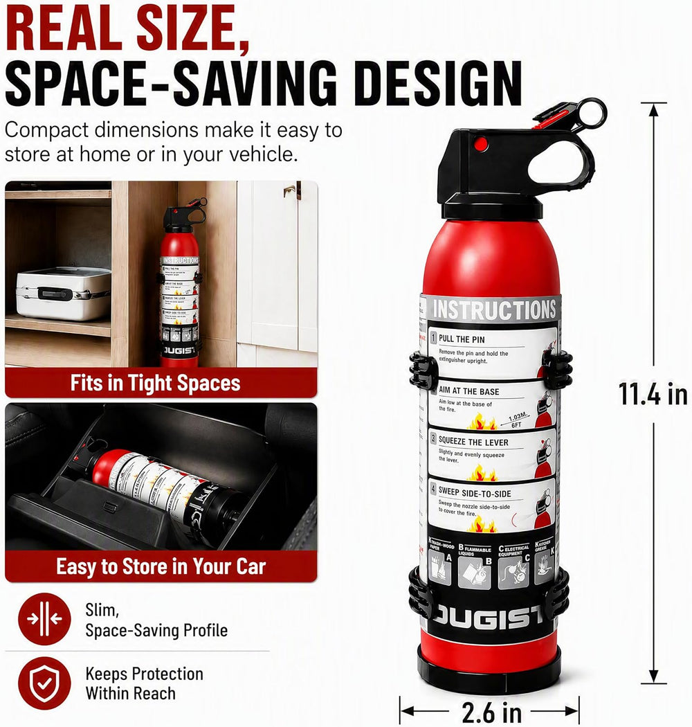 Small Fire Extinguisher for Home & Car – (4-Pack, 1.32lb Each) Portable A...