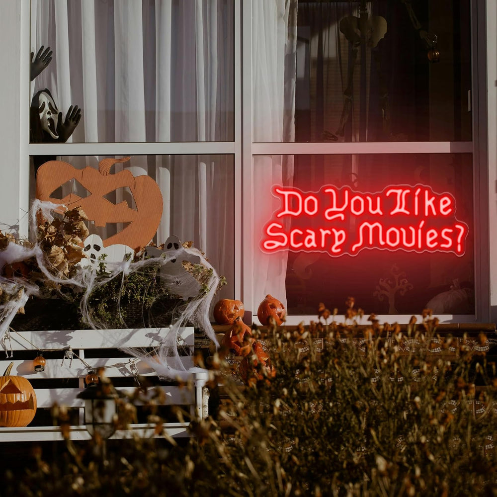 Do You Like Scary Movies Neon Sign LED Neon Light Red 17"x5.98"