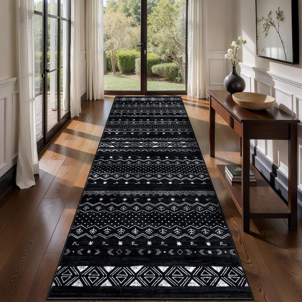 SERISSA 2x10 Washable Non-Slip Boho Runner Rug for Hallway