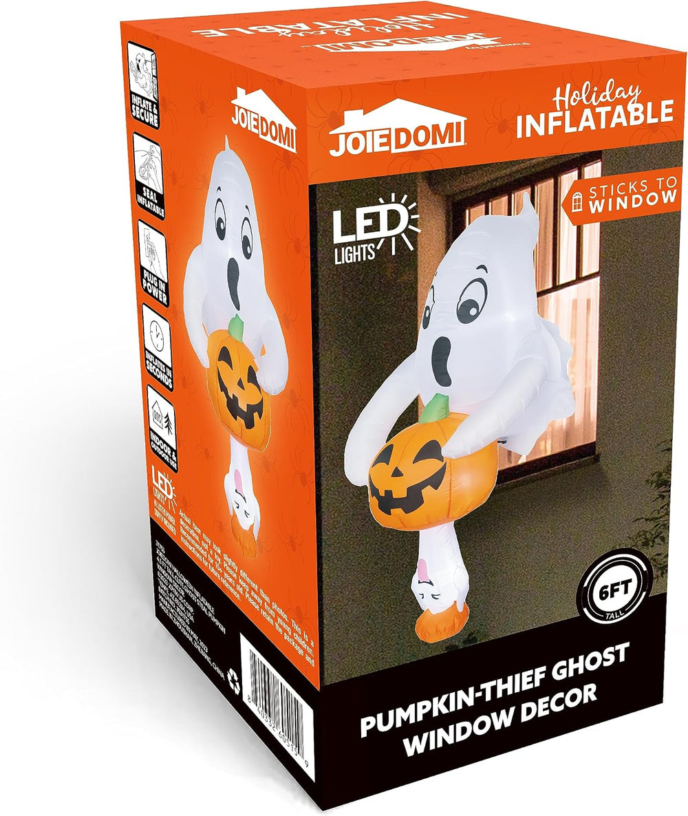 Joiedomi 6 FT Halloween Inflatable Ghost & Pumpkin, Outdoor Blow Up Windo...