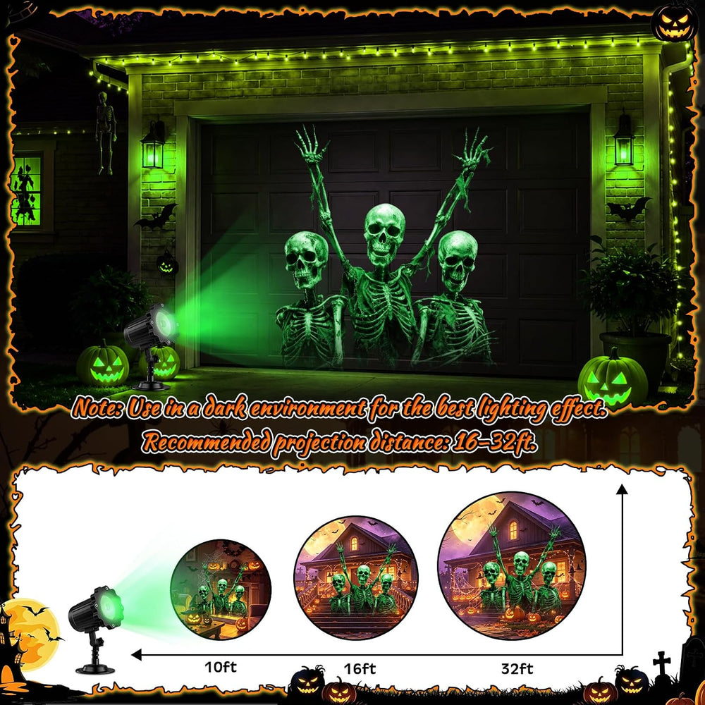 Holiday Projector Light Outdoor Festive Patterns Skull Light