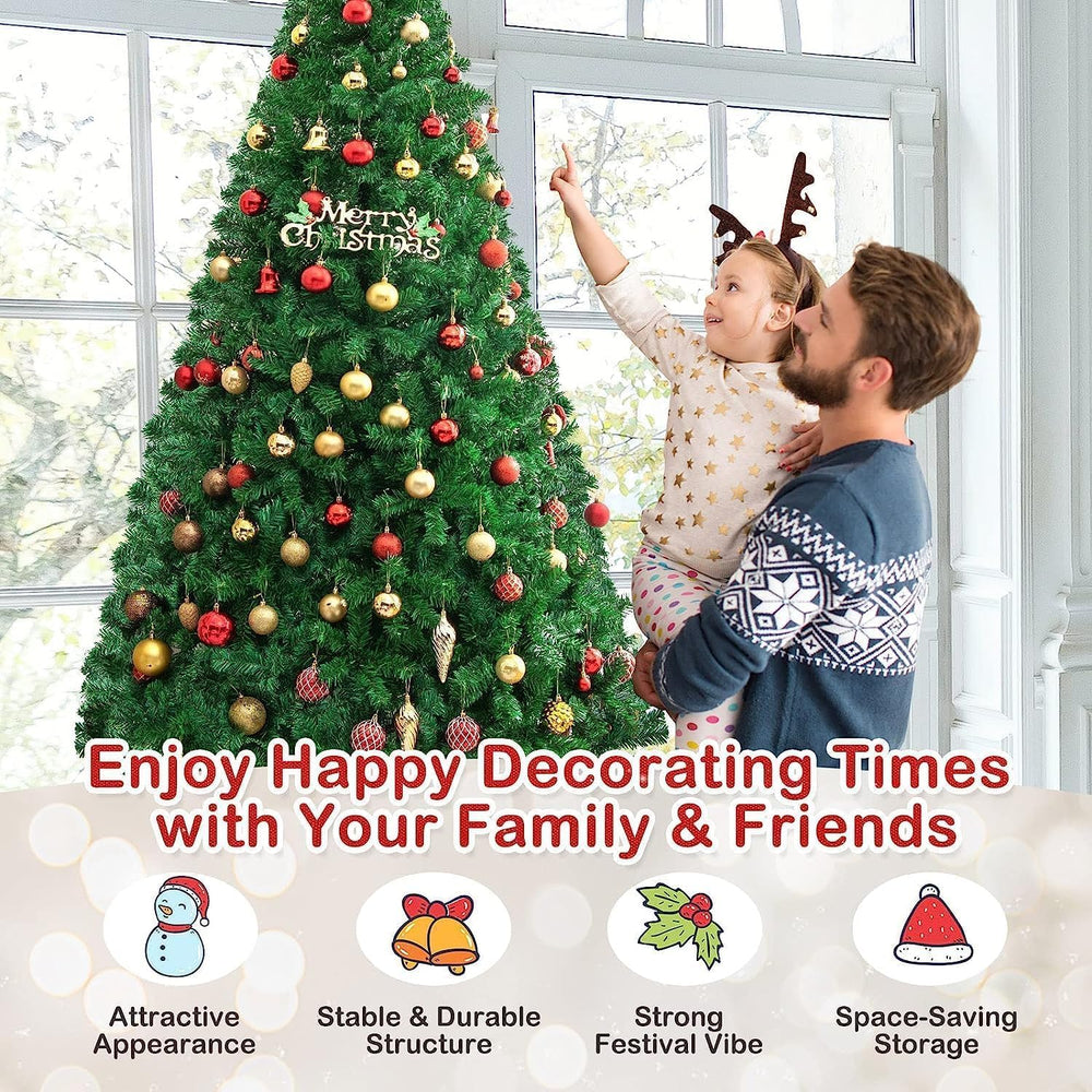 Goplus 8ft Artificial Christmas Tree with 1138 PVC Branch Tips