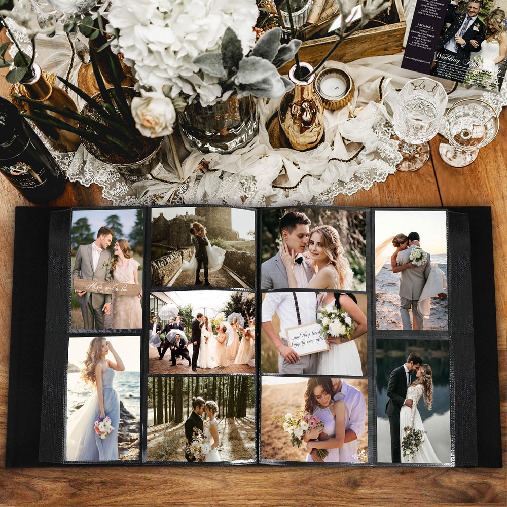 Lanpn Wedding Photo Album 4x6 1000 Pocket Photos Slip in, Linen Cover Large C...