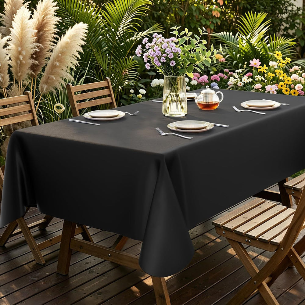 Smiry Rectangle Table Cloth 54"x120", Waterproof Wipeable Vinyl Tab...