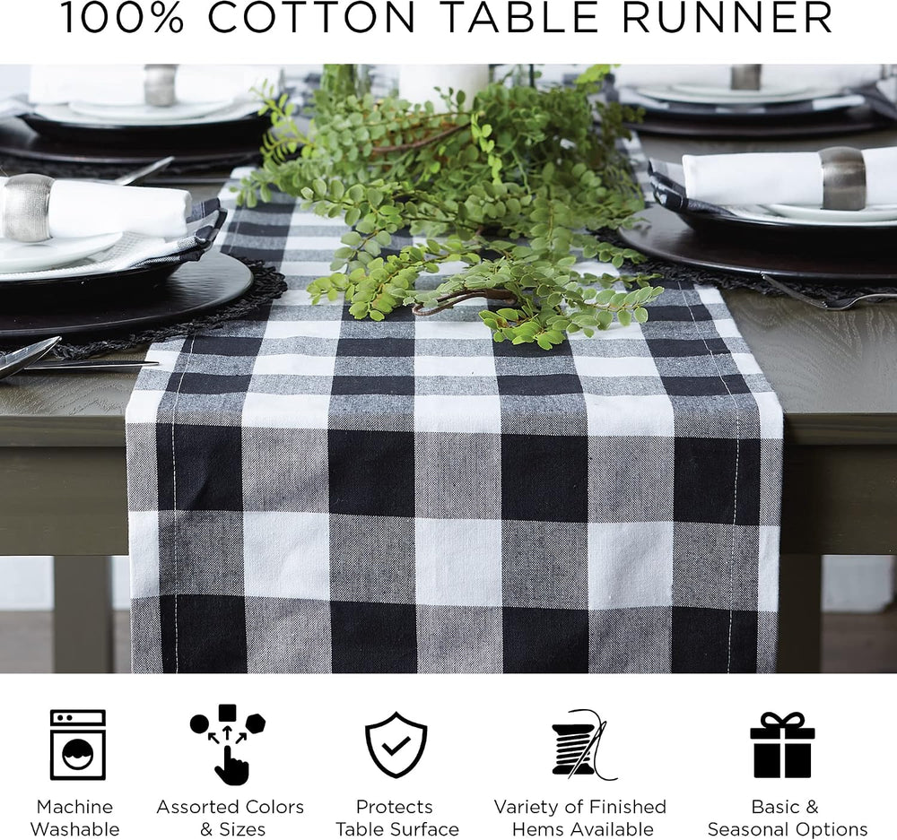 DII Thankful Autumn Collection Fall Tabletop Decoration, Reversible Table Run...