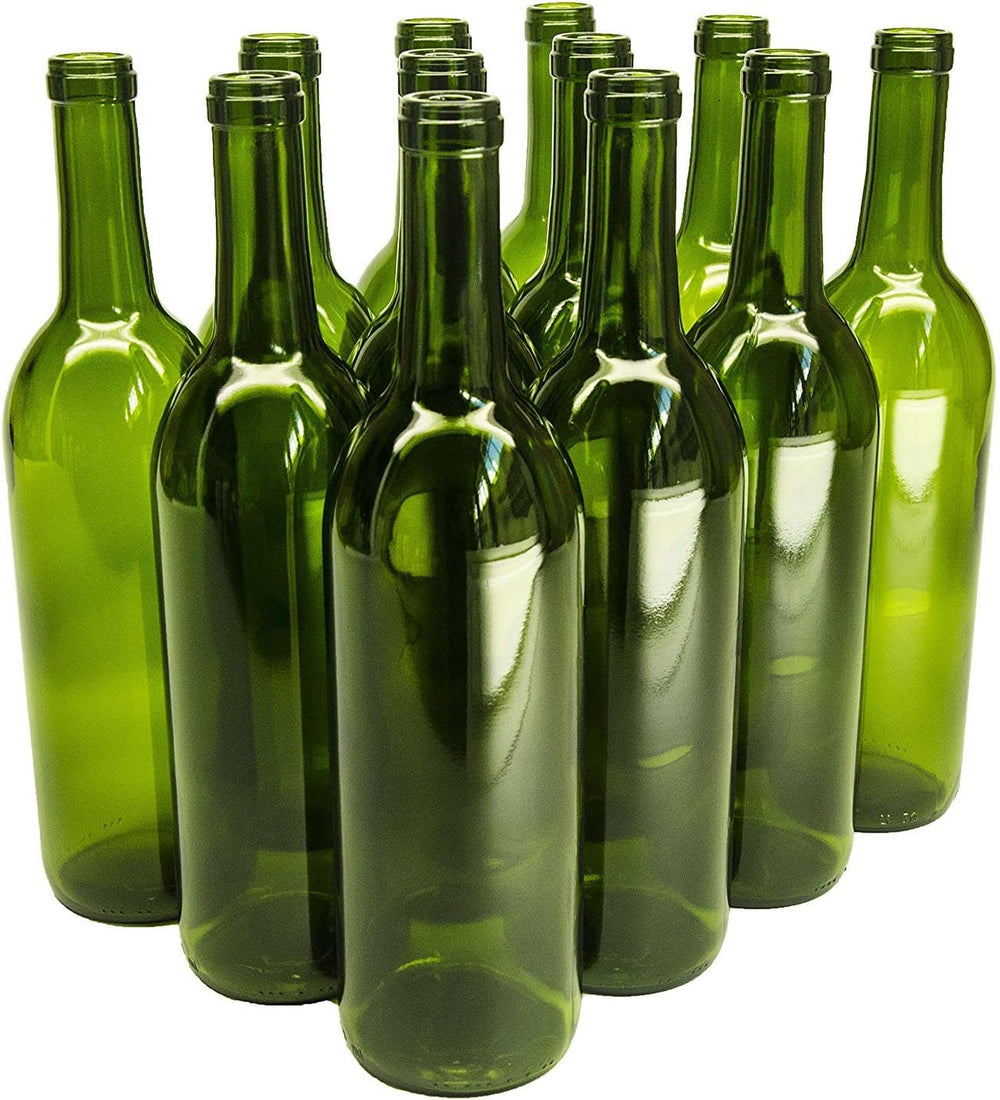 Home Brew Ohio Green 750ml Bordeaux Bottles (New, Empty, Case of 12)