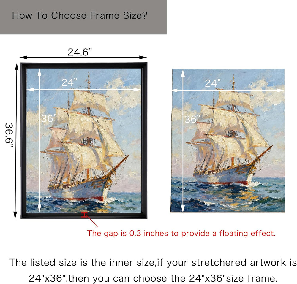 Metal DIY 24x48 Canvas Frame for 1-1.25" Deep(24x48,Black)