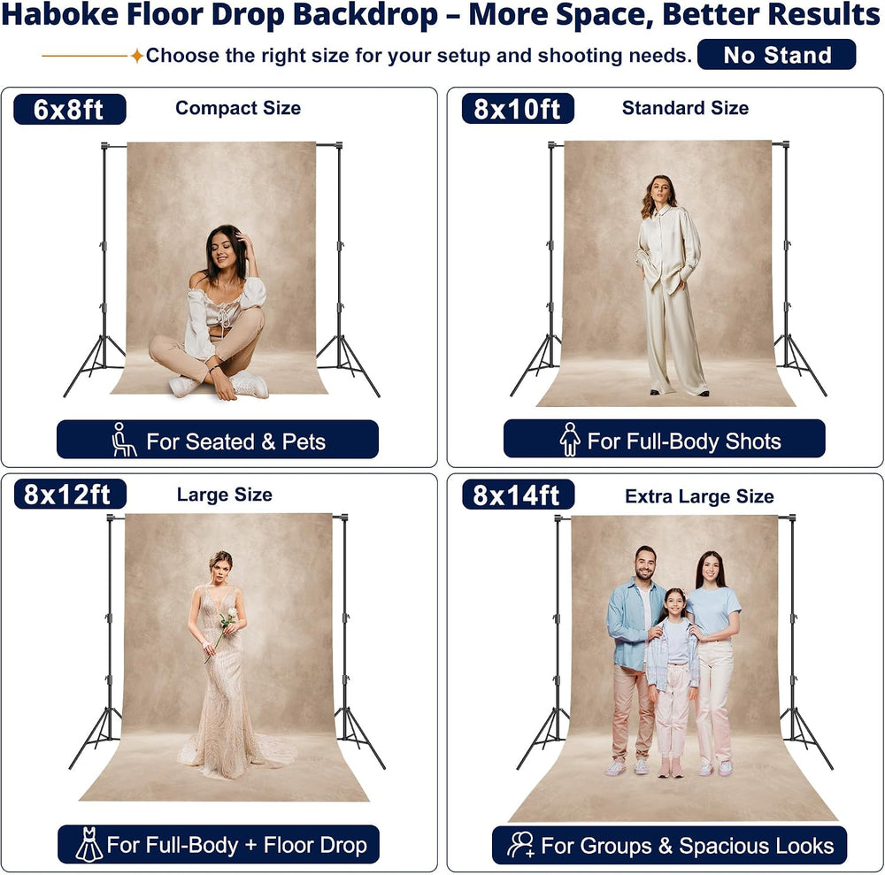 Abstract Photography Backdrop for Photoshoot 8x10ft, Beige,No Stand