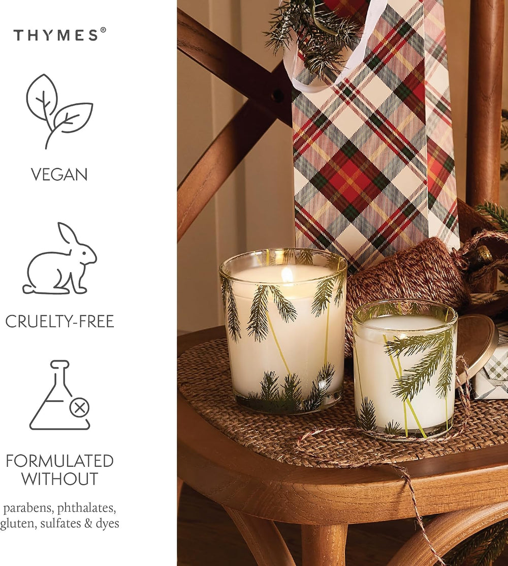 Thymes Frasier Fir Pine Needle Candle – Holiday Candles for Home Scented with...