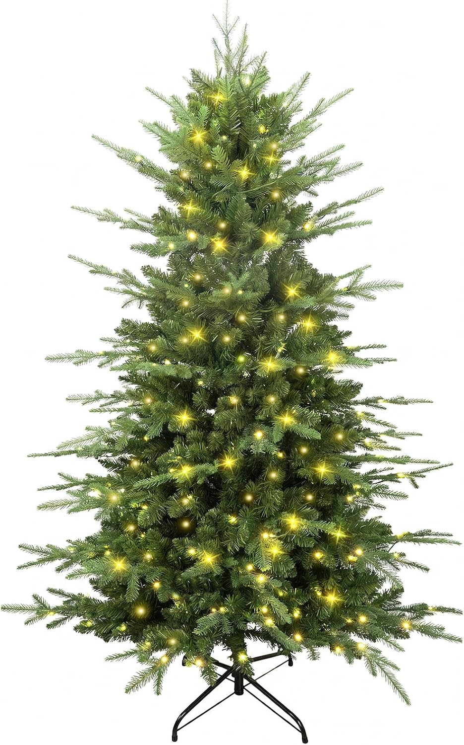 5ft Pre-Lit Aspen Fir Artificial Christmas Tree, Pencil Xmas Tree