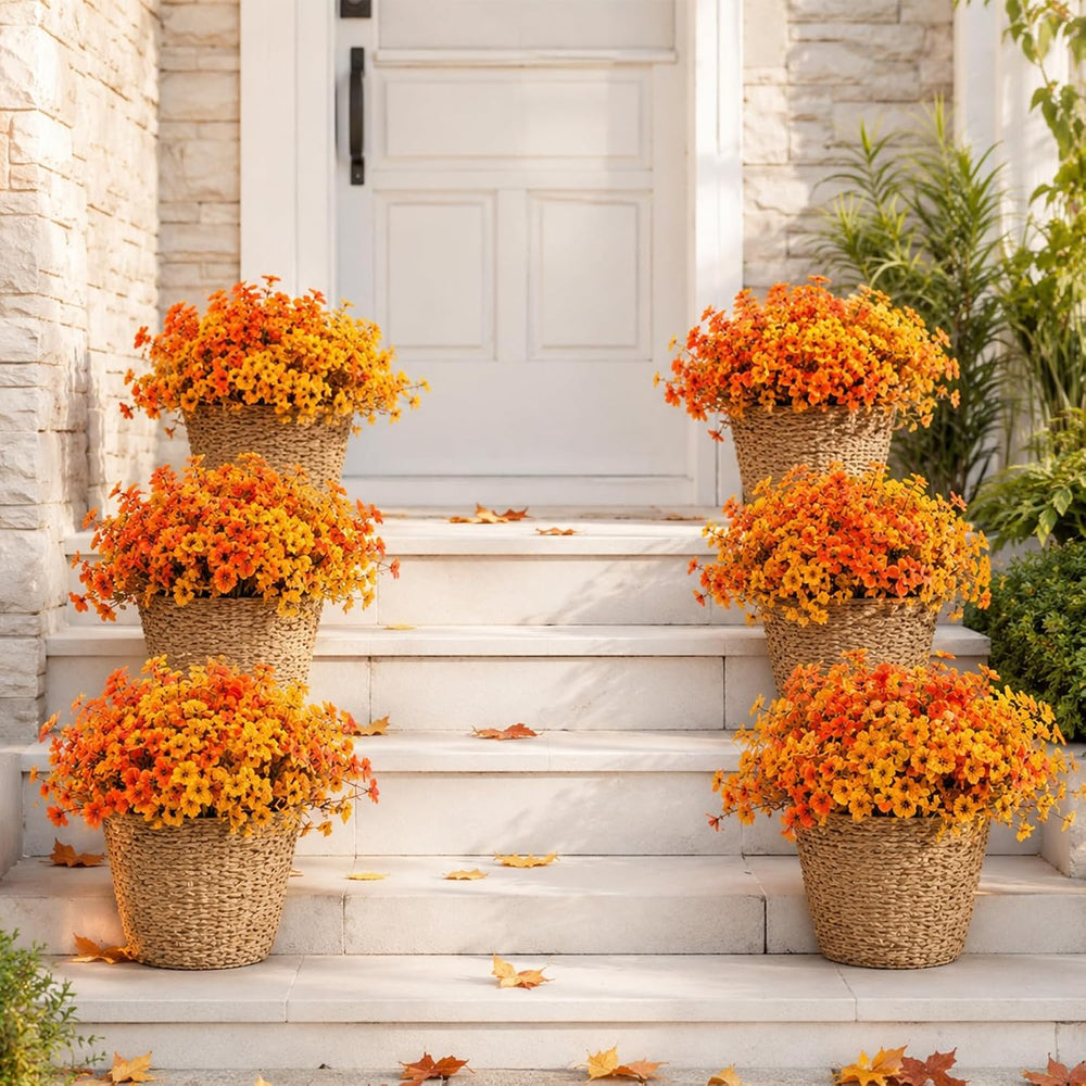 Cliselda 30 Bundles Artificial Fall Flowers for Outdoor Indoor Decoration