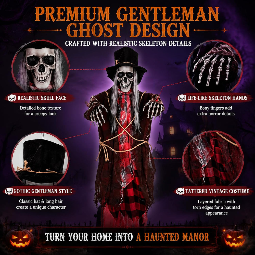 3 Pack Halloween Hanging Skeleton Decorations Outdoor Indoor Porch Tree