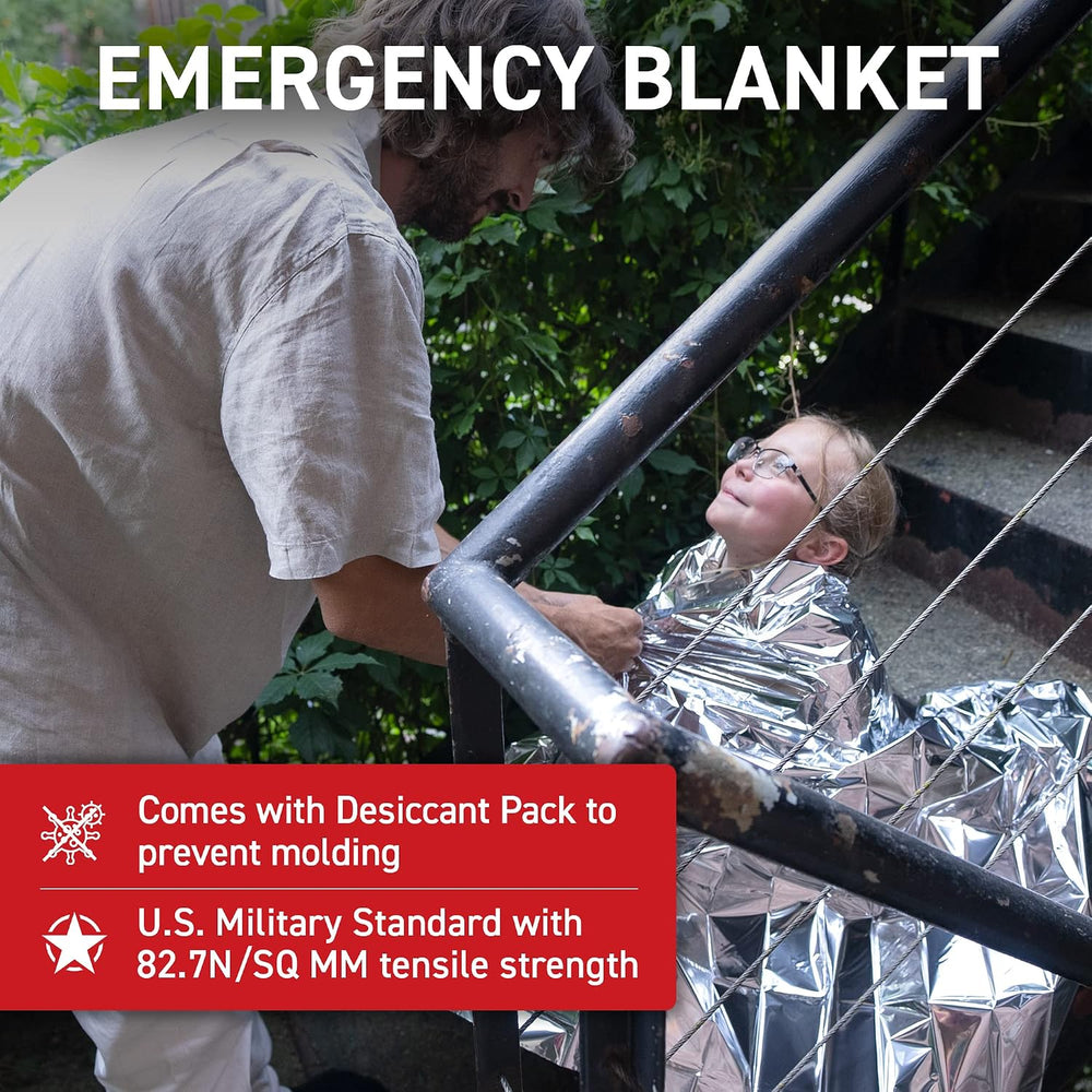 72HRS Essential Emergency Preparedness Kit 3Day Survival Kit (1 Person-Red)