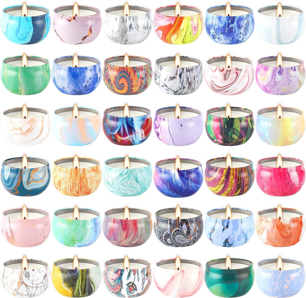 YOROXRG 36 Pack Scented Candles,Soy Wax Travel Tin Jar Candles,Aromatherapy C...