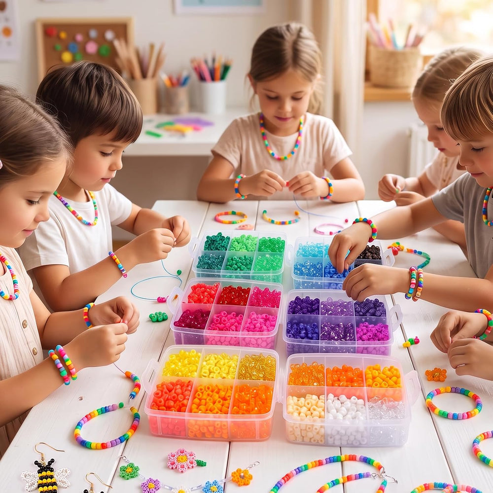 10000Pcs Pony Beads 48 Colors Bracelet Making Kit Kandi Beads Bulk