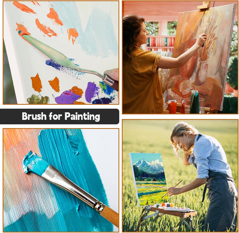 Halobios 25pcs Paint Brush Set, Professional Paint Brushes with Canvas Roll a...