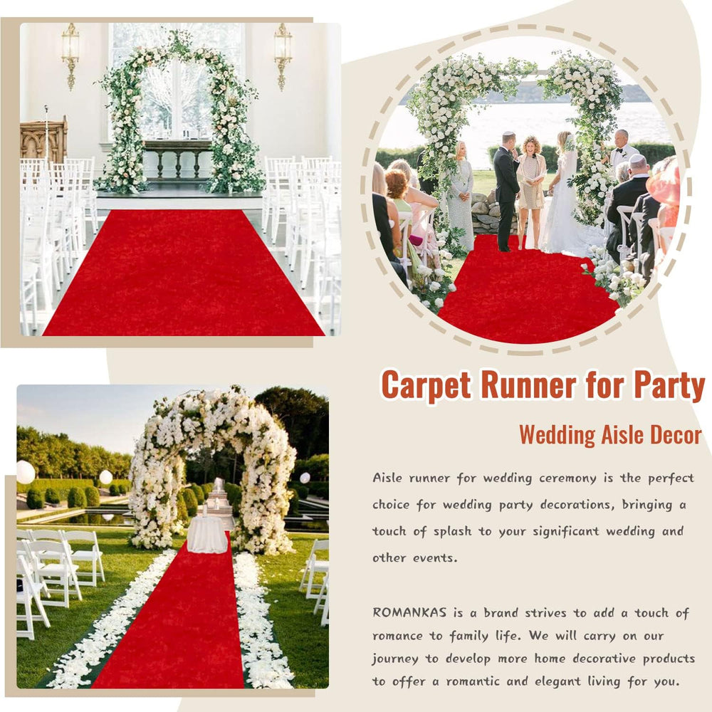 Aisle Runners for Weddings Red Carpet Runner for Party 5X15FT Velvet Runner W...