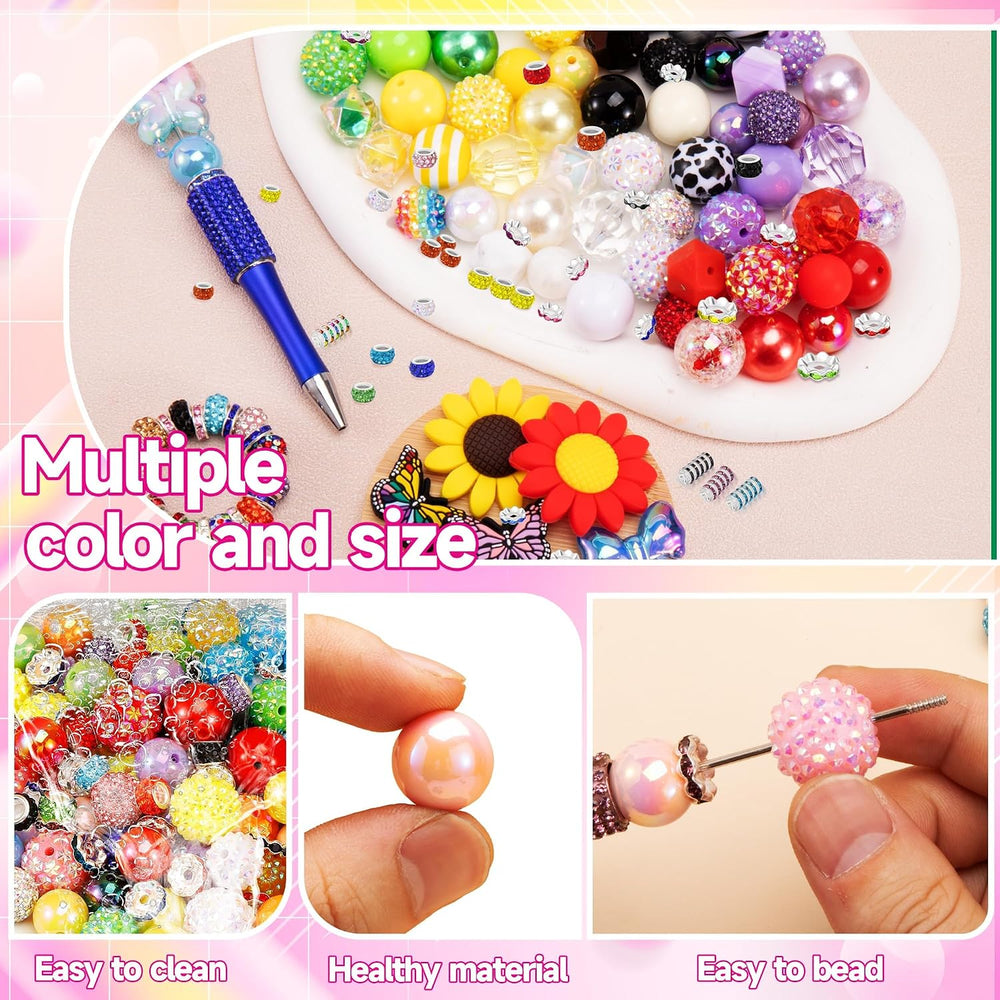 280 Pcs Beads for Pens, Bead for Beadable Pen