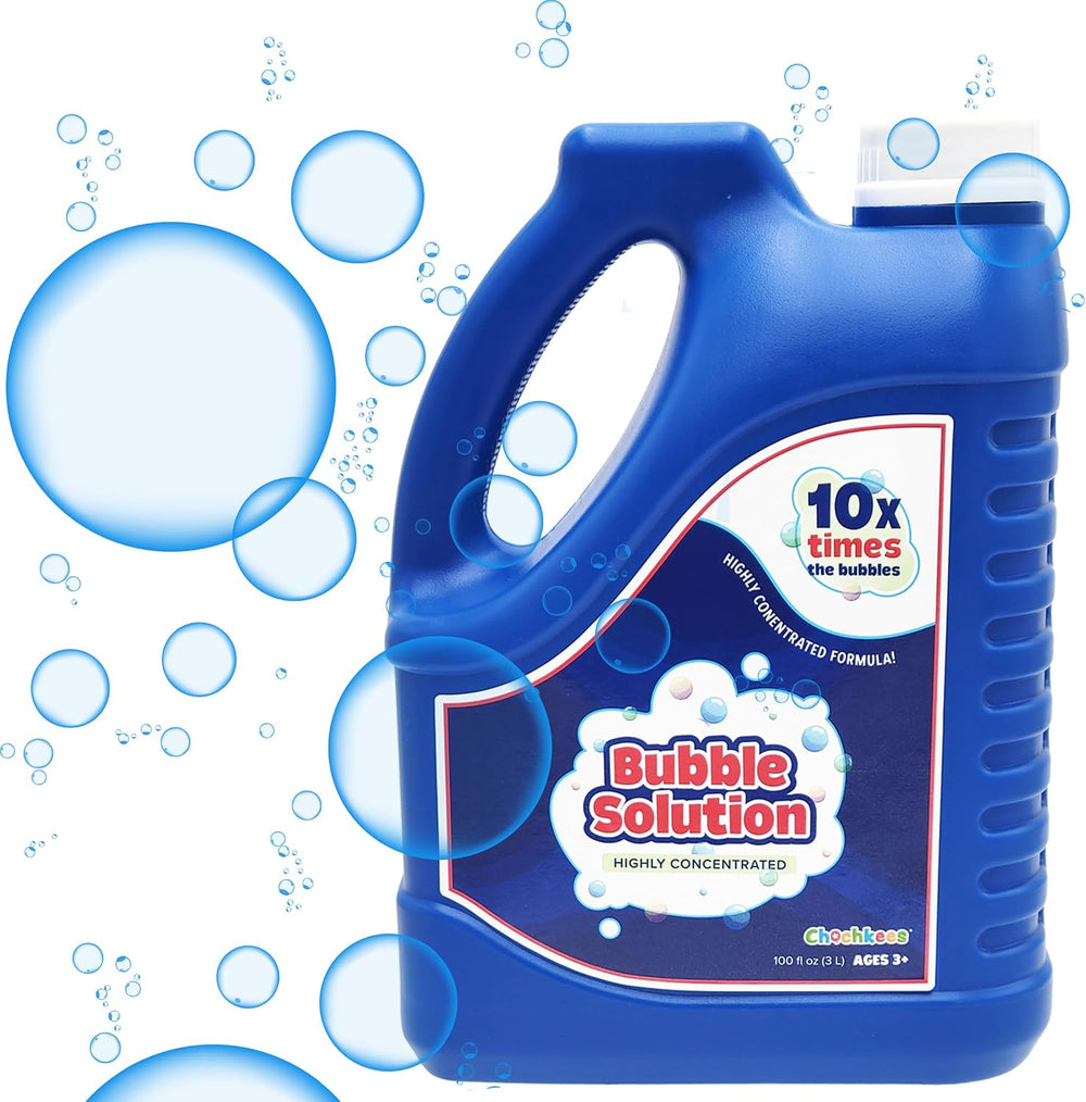 2-Pack 100 oz Concentrated Bubble Solution, Refills up to 8 Gallons, Non-Toxi...