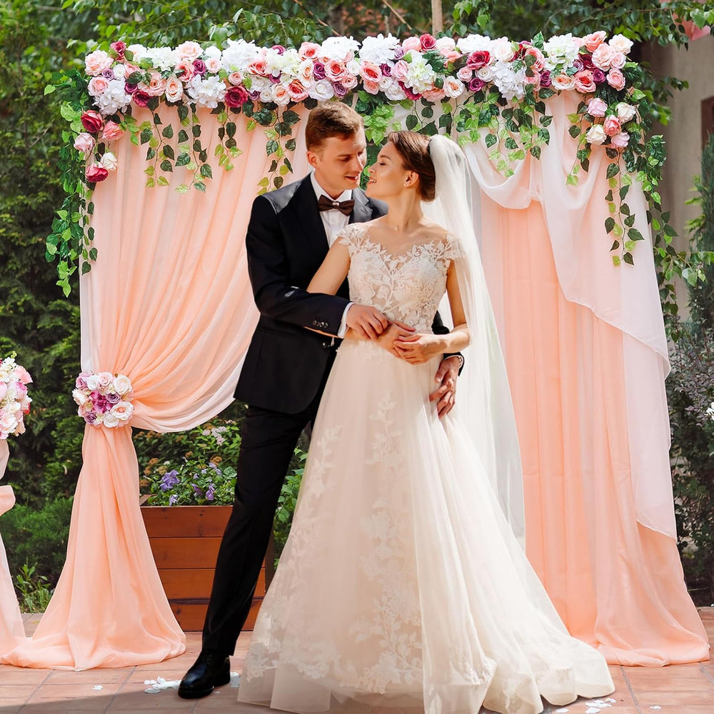 7.2FT Wooden Wedding Arch Square Wood Arches Arbor Backdrop Stand for Ceremon...